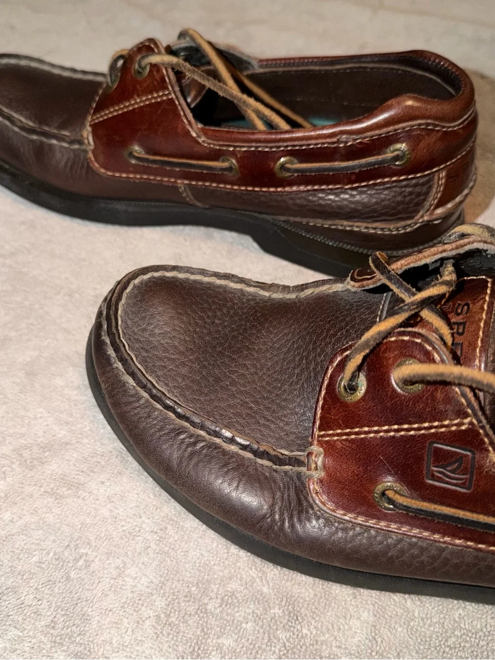Men's Sperry Dark Brown Leather Boat Shoes